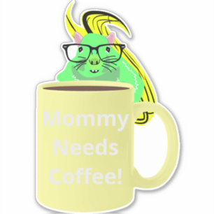 Naughty Squirrel #167 Coffee Cup Sticker