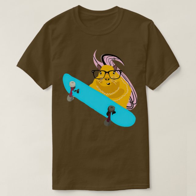 Naughty Squirrel 1784 Skateboarding Sticker T-Shirt (Design Front)
