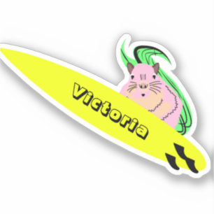 Naughty Squirrel #1978 Surfing Sticker