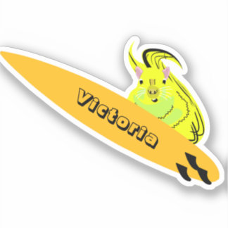 Naughty Squirrel #2096 Surfing Sticker