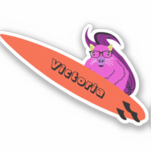 Naughty Squirrel #2100 Surfing Sticker