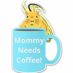 Naughty Squirrel #222 Coffee Cup Sticker