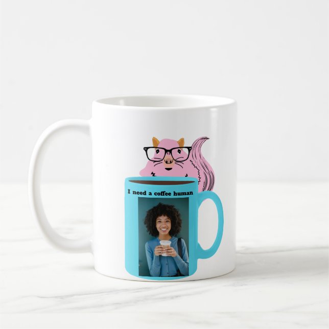 Naughty Squirrel #227 Coffee Human Mug (Left)