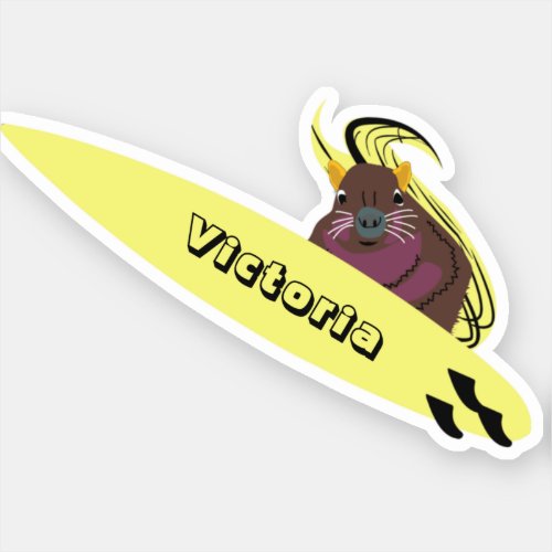 Naughty Squirrel 2340 Surfing Sticker