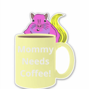 Naughty Squirrel #234 Coffee Cup Sticker