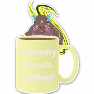 Naughty Squirrel #251 Coffee Cup Sticker