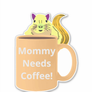 Naughty Squirrel #275 Coffee Cup Sticker