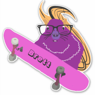 Naughty Squirrel #300 Brett Skateboarding Sticker