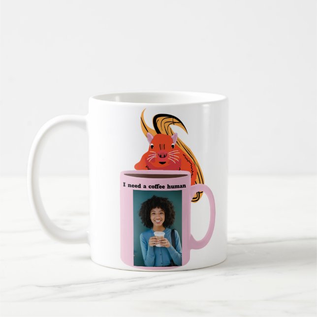 Naughty Squirrel #306 Coffee Human Mug (Left)