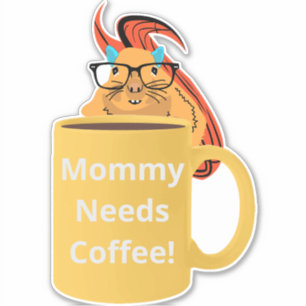 Naughty Squirrel #321 Coffee Cup Sticker