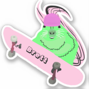 Naughty Squirrel #325 Brett Skateboarding Sticker