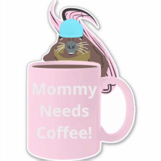 Naughty Squirrel #342 Coffee Cup Sticker