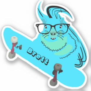Naughty Squirrel #389 Brett Skateboarding Sticker