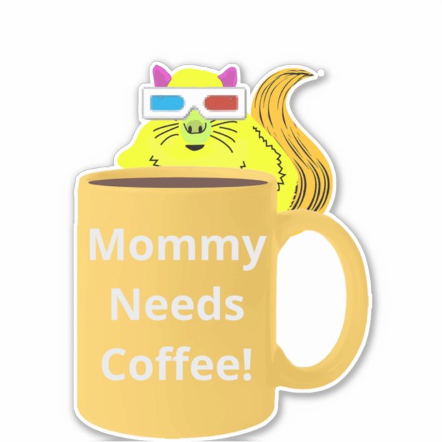 Naughty Squirrel #463 Coffee Cup Sticker (Front)