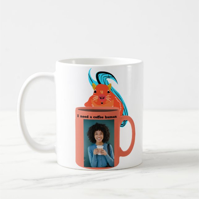Naughty Squirrel #485 Coffee Human Mug (Left)