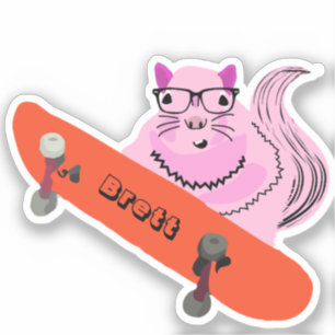 Naughty Squirrel #500 Brett Skateboarding Sticker