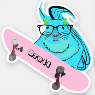 Naughty Squirrel #501 Brett Skateboarding Sticker