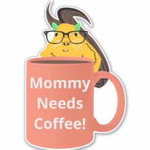 Naughty Squirrel #515 Coffee Cup Sticker