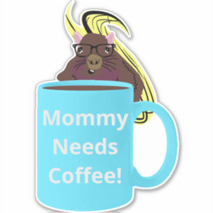 Naughty Squirrel #524 Coffee Cup Sticker