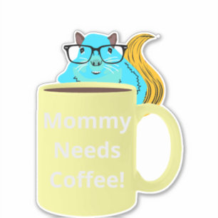 Naughty Squirrel #529 Coffee Cup Sticker