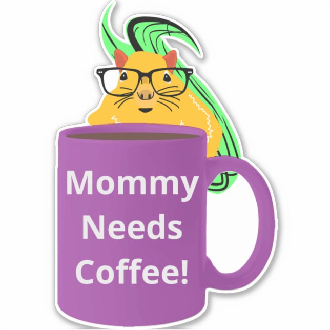Naughty Squirrel #530 Coffee Cup Sticker (Front)