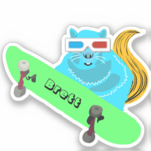 Naughty Squirrel #560 Brett Skateboarding Sticker