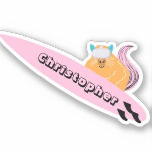 Naughty Squirrel #592 Surfing Sticker