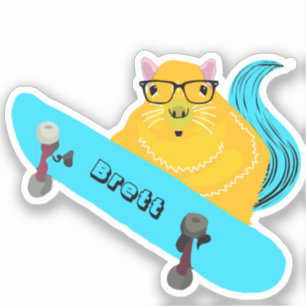Naughty Squirrel #750 Brett Skateboarding Sticker