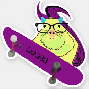 Naughty Squirrel #772 Brett Skateboarding Sticker