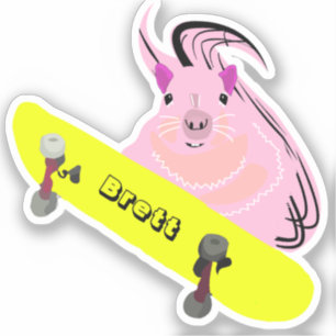Naughty Squirrel #904 Brett Skateboarding Sticker