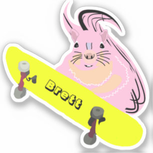 Naughty Squirrel #936 Brett Skateboarding Sticker