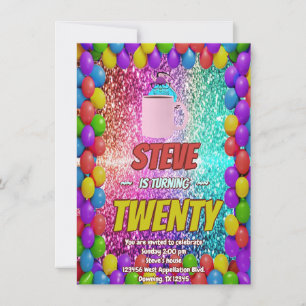 Naughty Squirrel Coffee Birthday Party Invite
