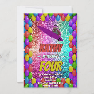 Naughty Squirrel Fun Birthday Cheeky party invite