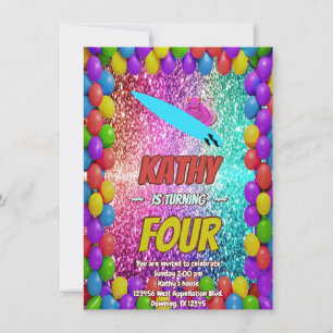 Naughty Squirrel Fun Birthday Cheeky party invite