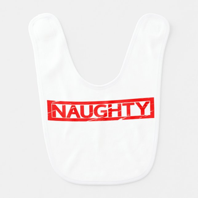 Naughty Stamp Baby Bib (Front)