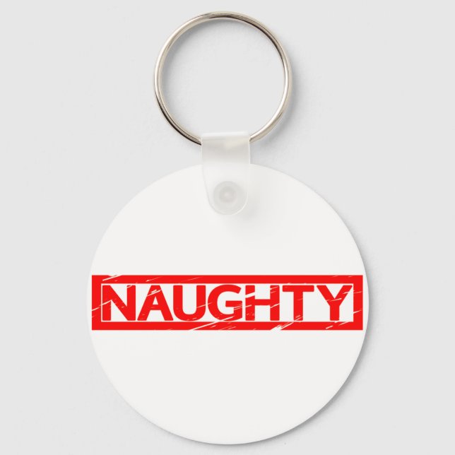 Naughty Stamp Keychain (Front)