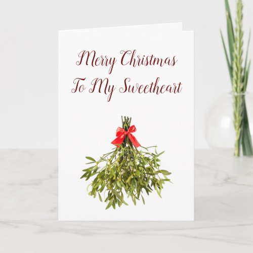 NAUGHTY SWEETHEART LOVE AT CHRISTMAS HOLIDAY CARD