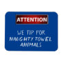 Naughty Towel Animals Funny Cruise Door Marker Magnet