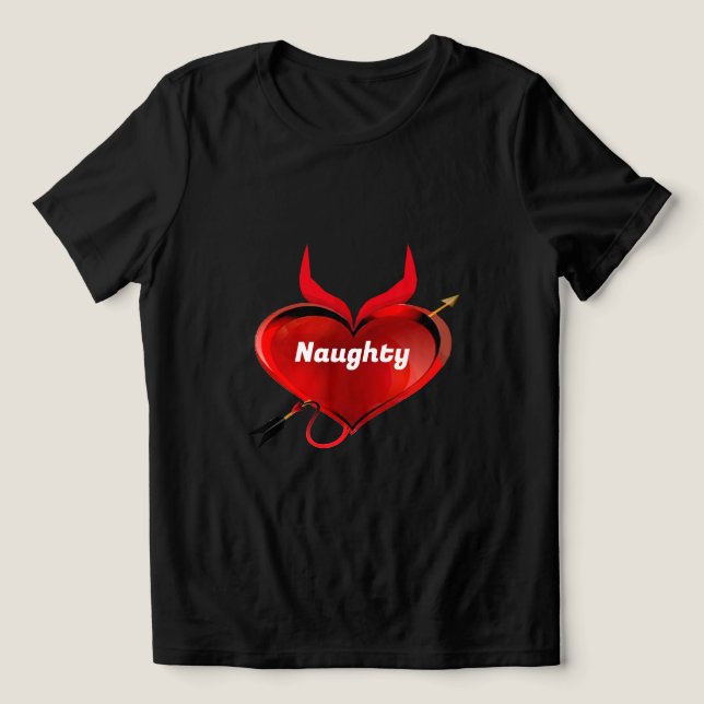 Naughty Tri-Blend Shirt (Design Front)