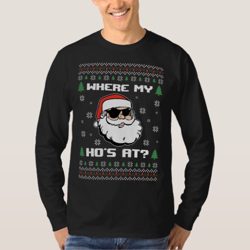 Naughty Ugly Christmas Sweater Funny Adult Wheres