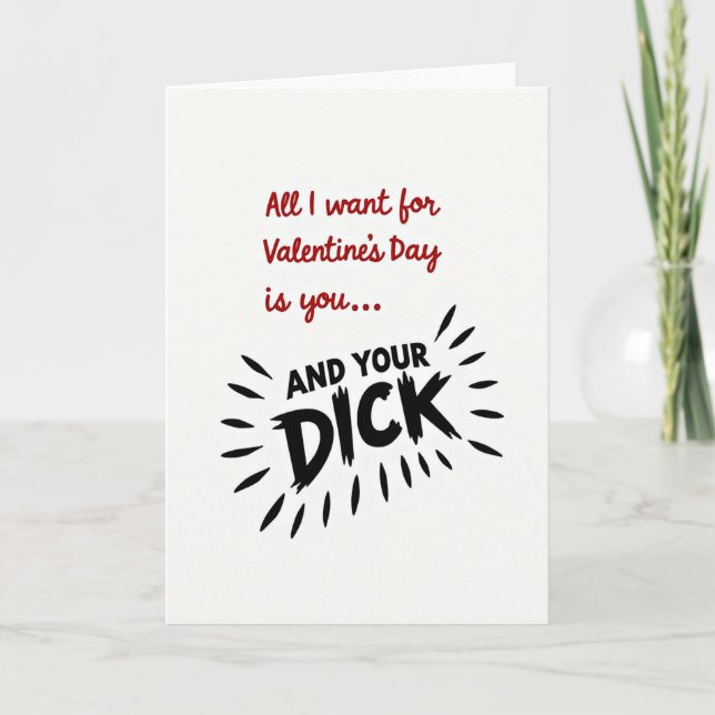 Naughty Valentines Day Boyfriend Card (Front)