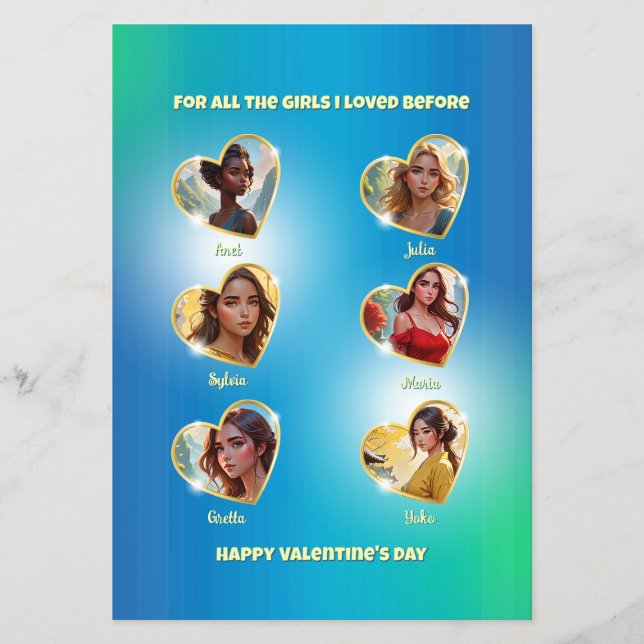 Naughty Valentine's Day Card for a Bachelorette Flyer (Front)