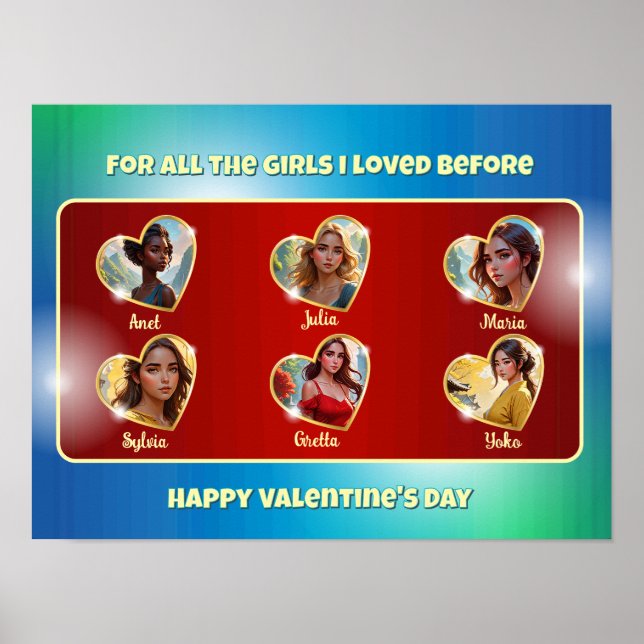 Naughty Valentine's Day Card for a Bachelorette Poster (Front)