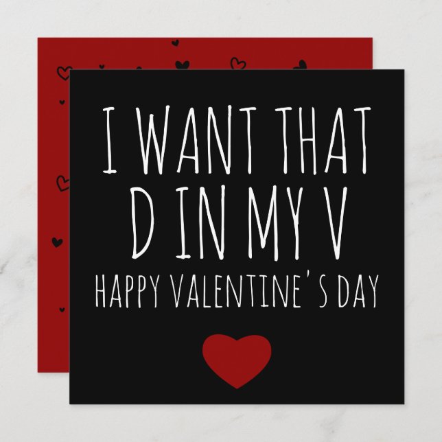 Naughty Valentines Day Card for Boyfriend - Funny (Front/Back)