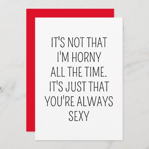 Naughty Valentines Day Card funny and dirty