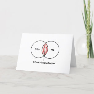 Naughty Valentine's Day Message Thank You Card