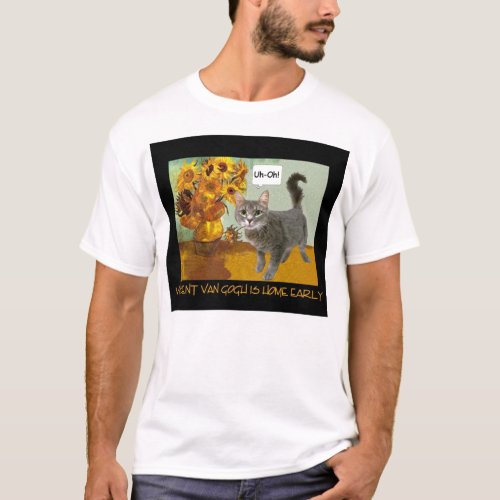 Naughty Van Gogh Cat 3 T_Shirt