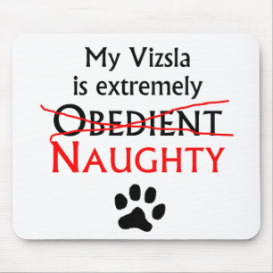 Naughty Vizsla Mouse Pad