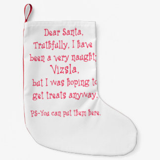 Naughty Vizsla Small Christmas Stocking
