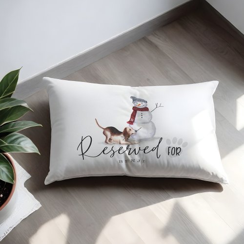 Naughty Watercolor Beagle Dog Reserved For Pet Bed